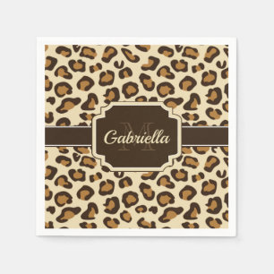 Niedliche Leopardrucke Serviette