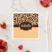 Niedliche Leopardrucke Serviette (Beispiel)