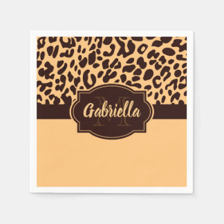 Niedliche Leopardrucke Serviette