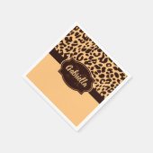 Niedliche Leopardrucke Serviette (Ecke)