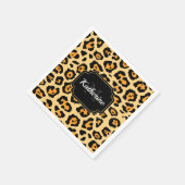 Niedliche Leopardrucke Serviette (Ecke)