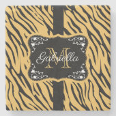 Niedliche Leopardrucke Steinuntersetzer (Vorderseite)