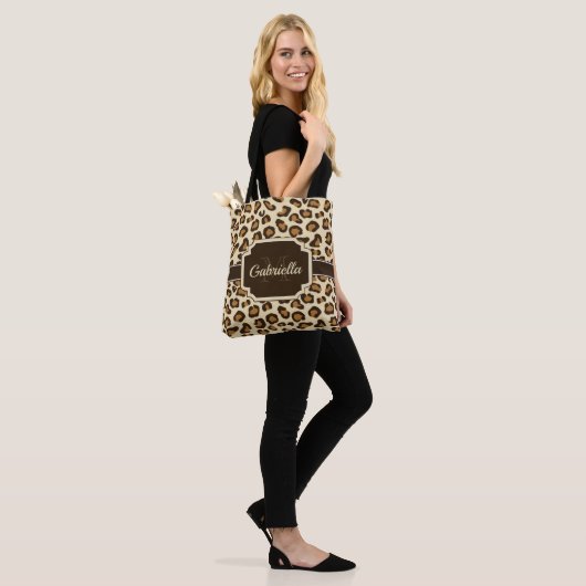 Niedliche Leopardrucke Tasche (Am Model)