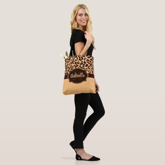 Niedliche Leopardrucke Tasche (Am Model)