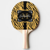 Niedliche Leopardrucke Tischtennis Schläger (Rückseite)
