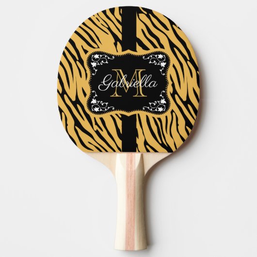 Niedliche Leopardrucke Tischtennis Schläger (Vorderseite)