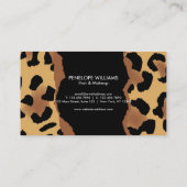 Niedliche Leopardrucke Visitenkarte (Rückseite)