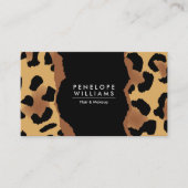 Niedliche Leopardrucke Visitenkarte (Vorderseite)