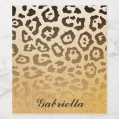 Niedliche Leopardrucke Weinetikett (Einzelnes Label)