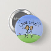 Niedliche Lesben schätzen was Button (Vorne & Hinten)