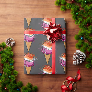 Niedliche Lesbische Sapphic LGBT Flag Eiscreme Geschenkpapier