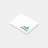 Niedliche Lesemaschine mit Buch lesen Post-it Klebezettel (angewinkelt)