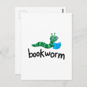 Niedliche Lesemaschine mit Buch lesen Postkarte (Vorne/Hinten)