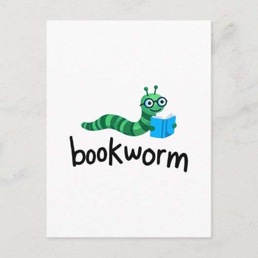 Niedliche Lesemaschine mit Buch lesen Postkarte (Vorderseite)