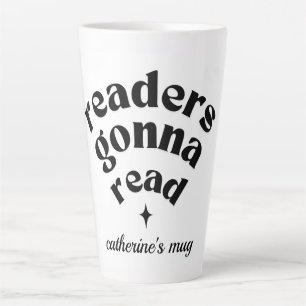 Niedliche Leser lesen Buchliebhaber Latte Milchtasse