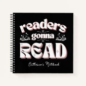 Niedliche LeserInnen lesen Buchliebhaber Notizblock (Vorderseite)