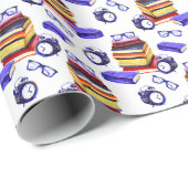 niedliche Lesezeit gekacheltes Party Geschenkpapier (Rolleneckpunkt)