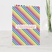 Niedliche LGBT Bee Proud Rainbow und Blume Geburts Karte (Rückseite)