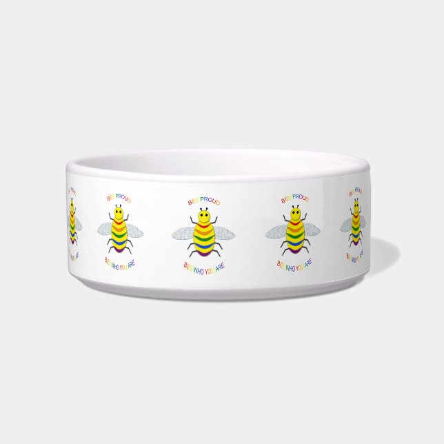 Niedliche LGBT Proud Rainbow Bee Napf (Vorderseite)