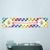 Niedliche LGBT-Proud-Rainbow-Biene und Blume Banner (Messeveranstaltung)
