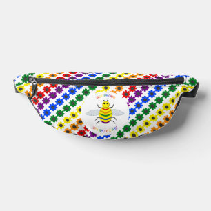 Niedliche LGBT-Proud-Regenbogenbiene und -Blume Bauchtasche