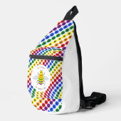Niedliche LGBT-Proud-Regenbogenbiene und -Blume Crossbody Bag (Rechte Ecke)