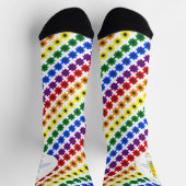 Niedliche LGBT-Proud-Regenbogenbiene und Blume Gem Socken (Oben)