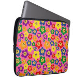 Niedliche LGBT-Regenbogen-Blume Muster-Rosa Laptopschutzhülle (Vorne Rechts)