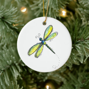 Niedliche Libelle Keramik Ornament
