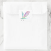 Niedliche Libelle Quadratischer Aufkleber (Tasche)