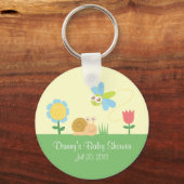 Niedliche Libelle und Schnecke im Garten Schlüsselanhänger (Vorderseite)