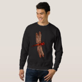 Niedliche Libelle Wings Antique Dragonfly Illustra Sweatshirt (Vorne ganz)