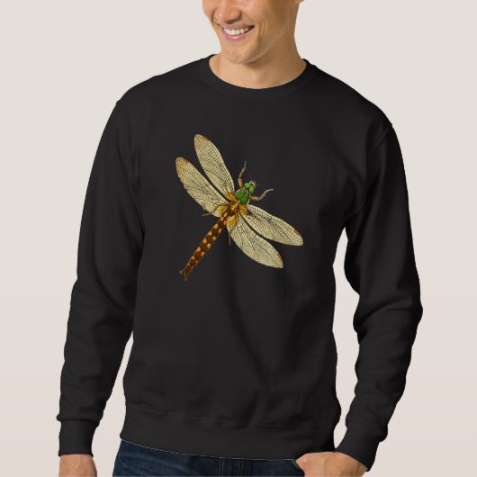 Niedliche Libelle Wings Antique Dragonfly Illustra Sweatshirt (Vorderseite)