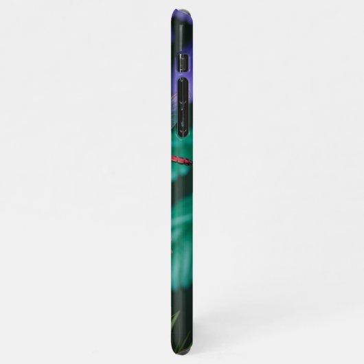 Niedliche Libellen auf einem Pilz - iPhone Hülle (Linke Seite)