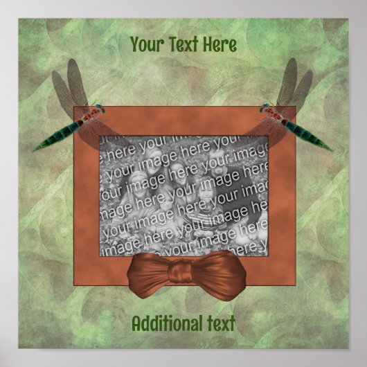 Niedliche Libellen bilden Ihr eigenes Foto Poster (Vorne)