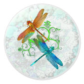 Niedliche Libellen Keramikknauf (Vorderseite)