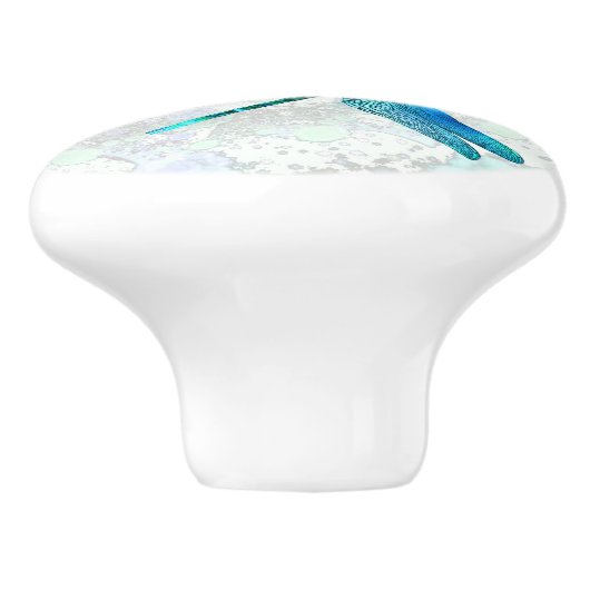 Niedliche Libellen Keramikknauf (Seitenansicht)