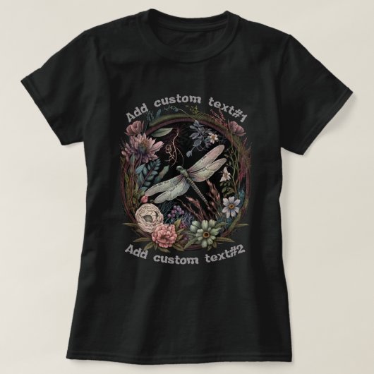 Niedliche Libellenblume, Cotgcore Dragonfly Lover T-Shirt (Design vorne)