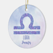 Niedliche Libra Astrologie Signieren Personalisier Keramik Ornament (Links)