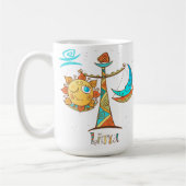 Niedliche Libra-Sonne und Mondskala Kaffeetasse (Links)