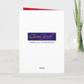 Niedliche Lichtstimmung durch die Schneekatze Feiertagskarte (Rückseite)