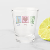 Niedliche Liebe Alpaca Schnapsglas (Rückseite)