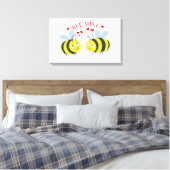 Niedliche Liebe "Bee Mine" Valentinstag Geschenkid Leinwanddruck (Insitu (Schlafzimmer))