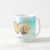 Niedliche Liebe Bienen Kaffeetasse (VorderseiteRechts)
