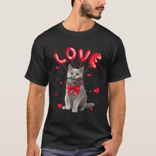 Niedliche Liebe British Shorthair Cat Valentine Pe T-Shirt