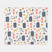 Niedliche Liebe Buchstaben und Kirschen Muster gem Fleecedecke (Vorderseite (Horizontal))