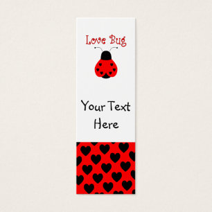 Niedliche Liebe Bug Heart Ladybug Lesezeichen