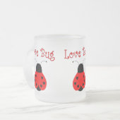 Niedliche Liebe Bug Heart Ladybug Tasse (Vorderseite Links)