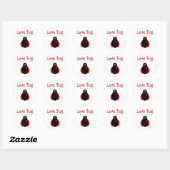 Niedliche Liebe Bug Ladybug Aufkleber (Blatt)