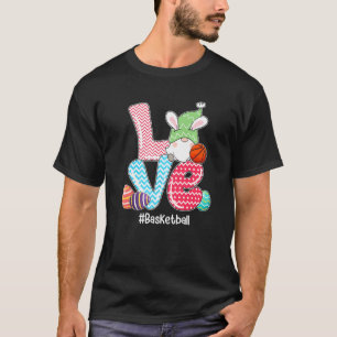 Niedliche LIEBE Bunny Gnome Basketball Eier Jagen T-Shirt